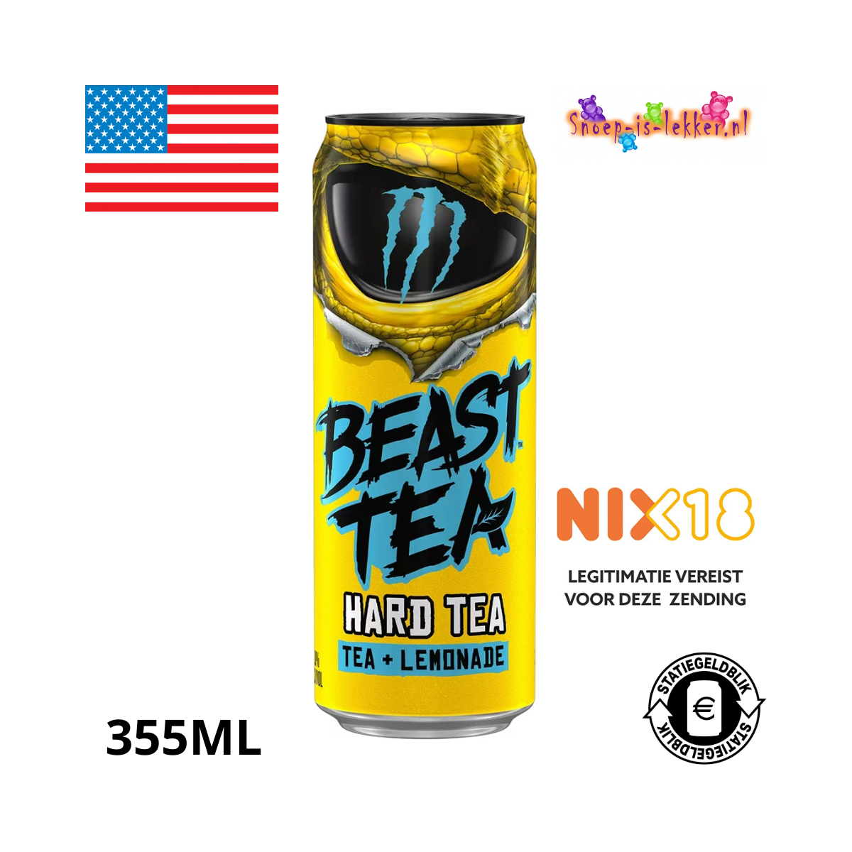 Monster Beast Tea Hard Tea Tea + Lemonade 6% 355ml