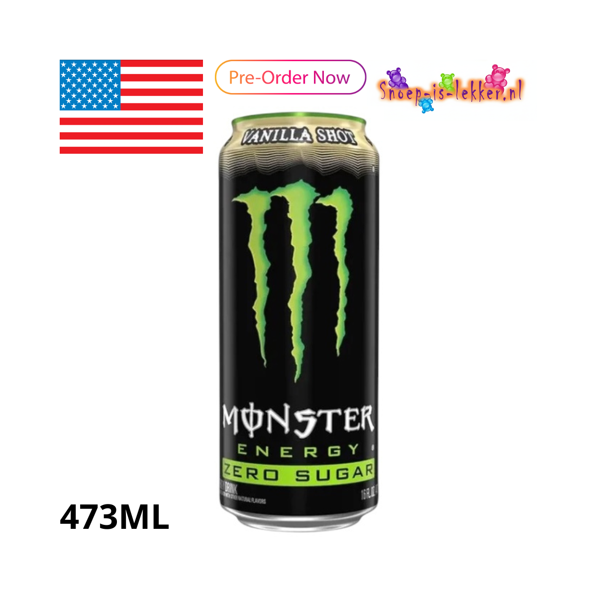 Monster Energy Vanilla Shot Zero Sugar 473 ml (USA import)