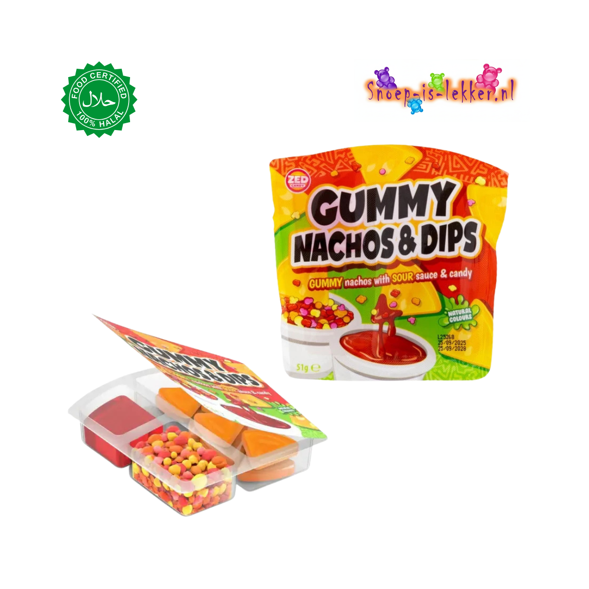 Zed Gummy Nachos & Dips 51 gr.