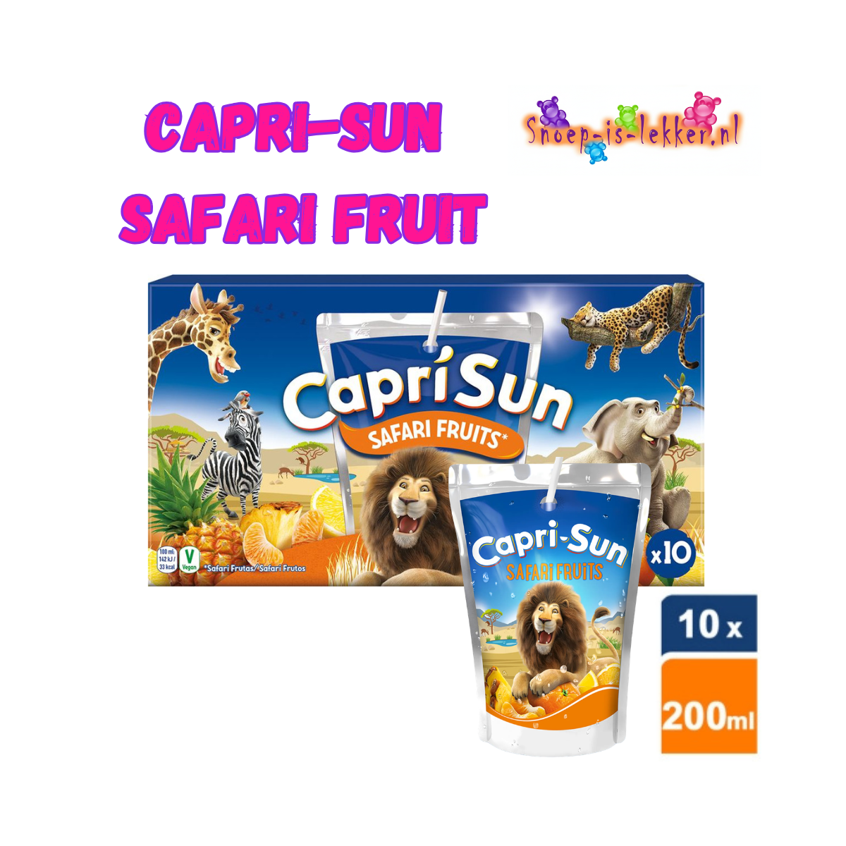 Capri Sun Safari Fruit Drink 10x200ml