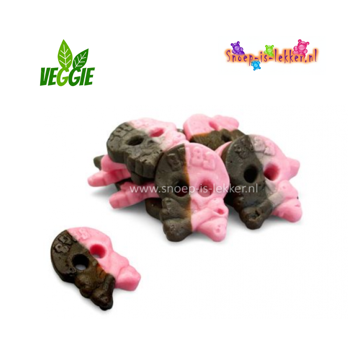 Bubs Raspberry Liquorice Foam Skulls