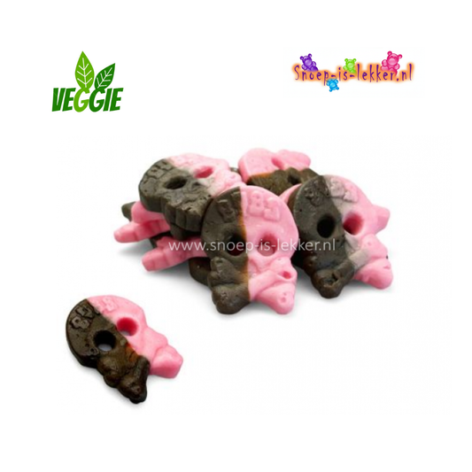 Bubs Raspberry Licorice Foam Skulls