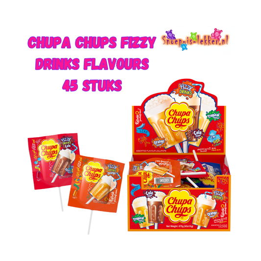 Chupa Chups Fizzy Drinks Flavours 45 pieces