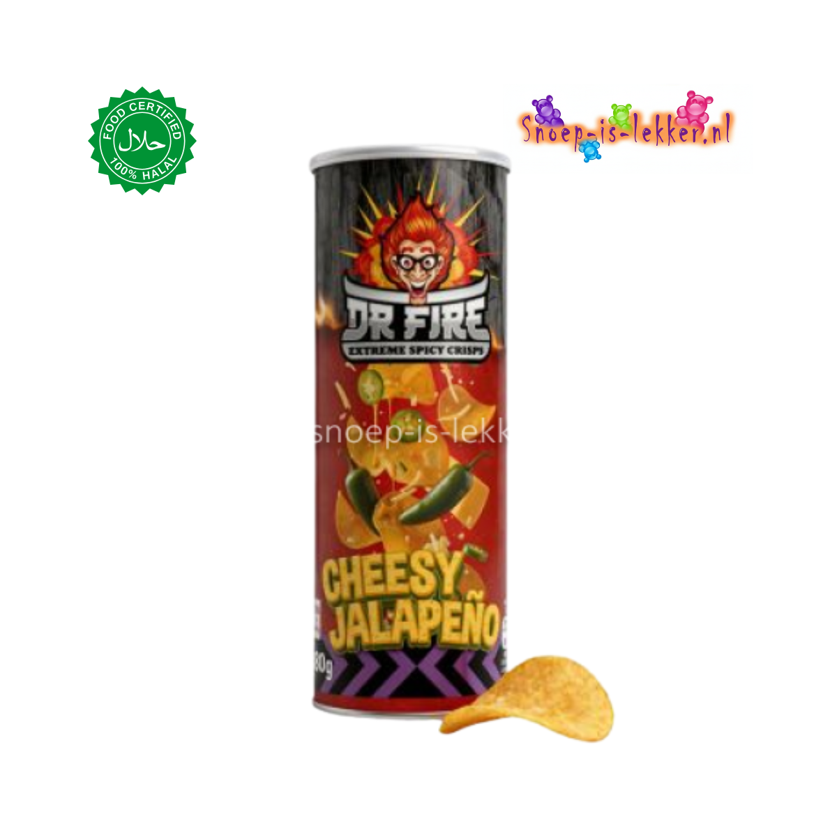Dr. Fire Crisps Cheesy Jalapeno 80 gr.