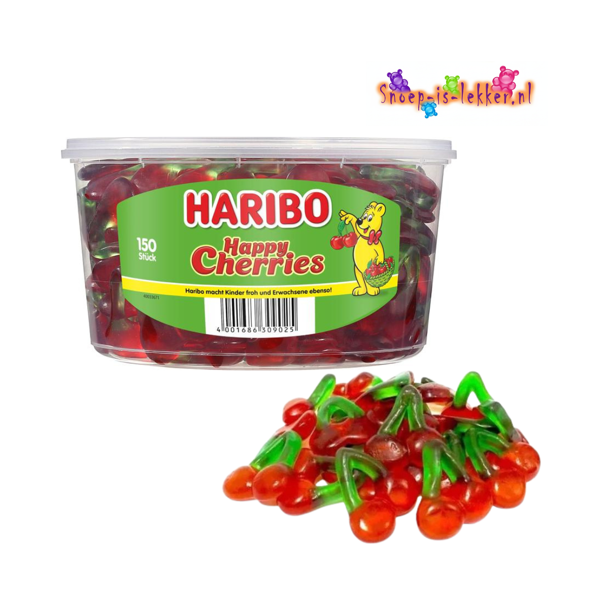 Haribo silo Happy Cherries 1200 gr.