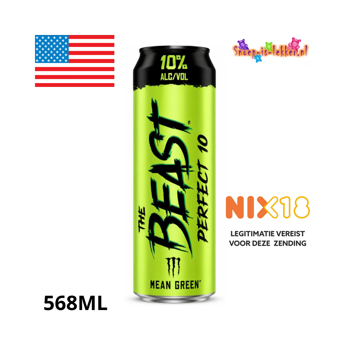 The Beast Perfect 10 - Mean Green (568ml)