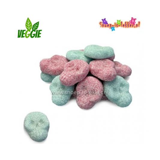 Vegan Sour Bubblegum Skulls