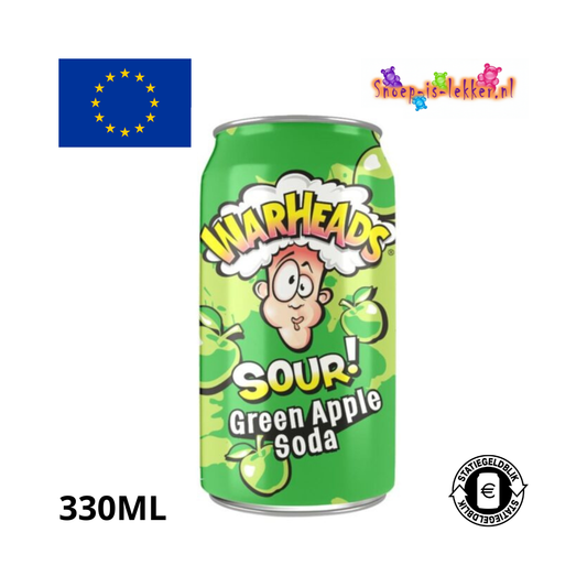 Warheads Sour Green Apple 330ml
