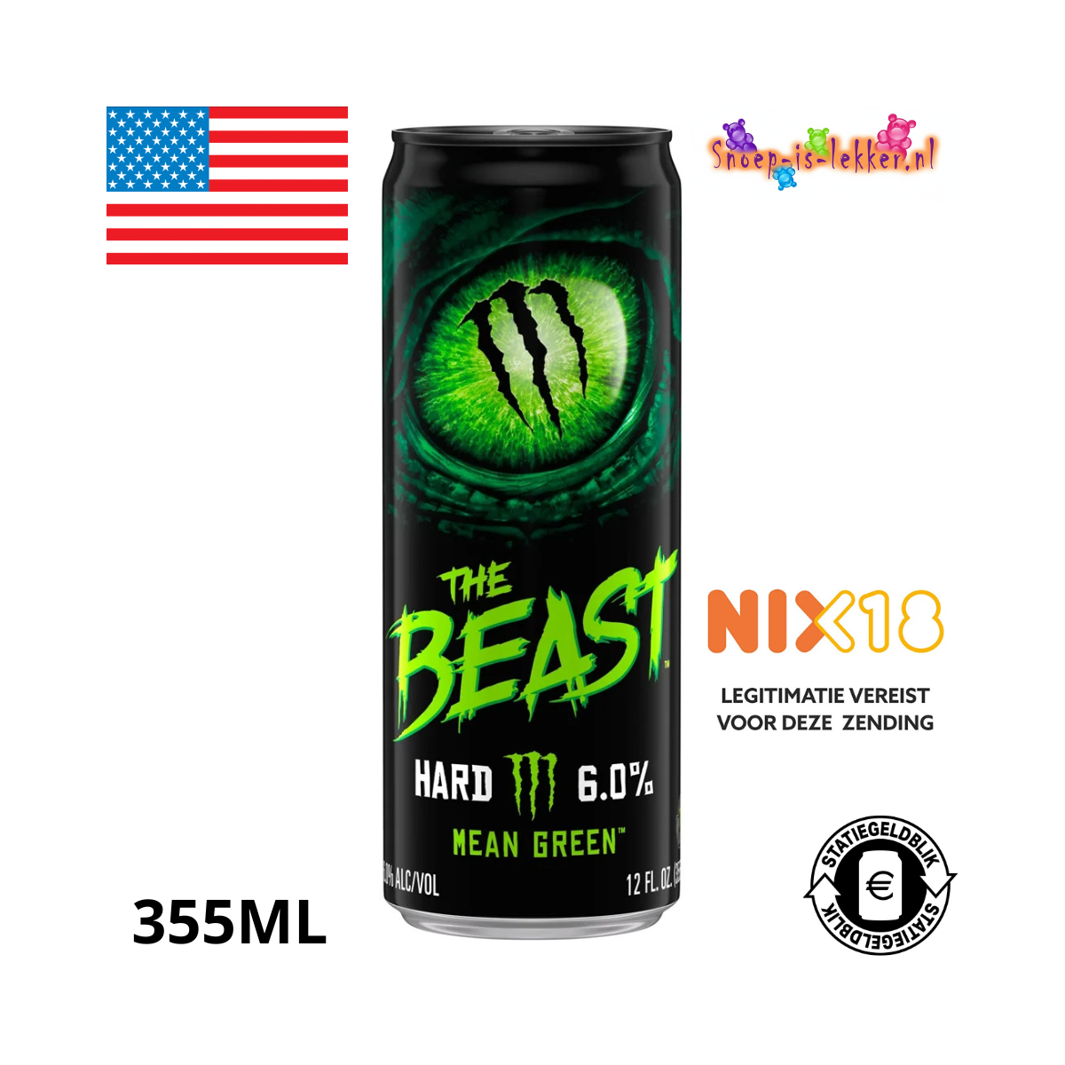 Monster The Beast Mean Green 6% 355ml