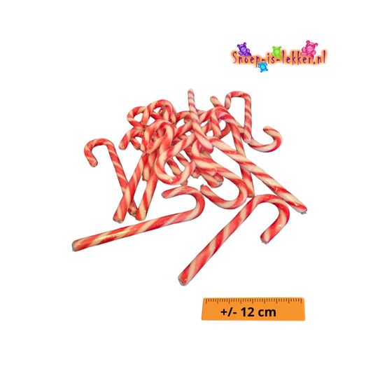 Aardbeiensmaak (Candy Canes / Zuurstokjes).